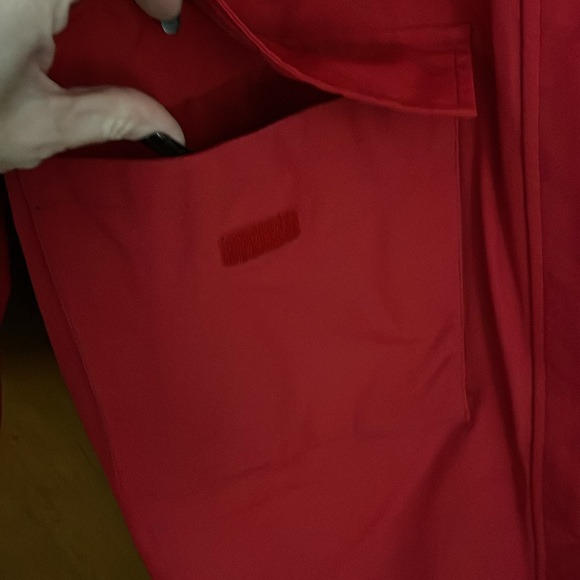 Lands' End Red Hooded Stadium Parka Coat size large - Picture 11 of 14